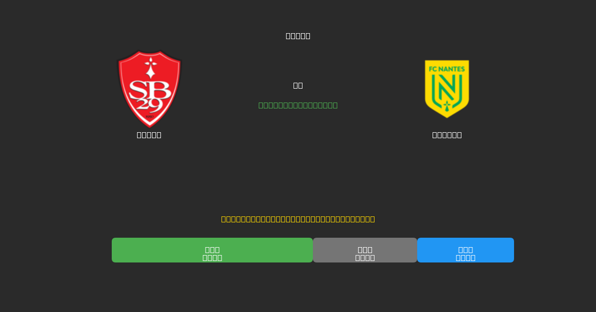 Brest vs Nantes - 80%+ dəqiqlik ilə pulsuz AI futbol proqnozları