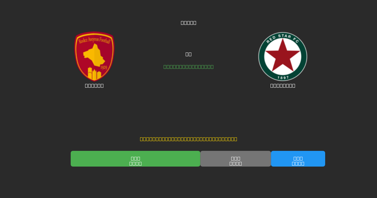 Rodez  срещу Red Star - Безплатни AI Футболни Прогнози с 80%+ Точност