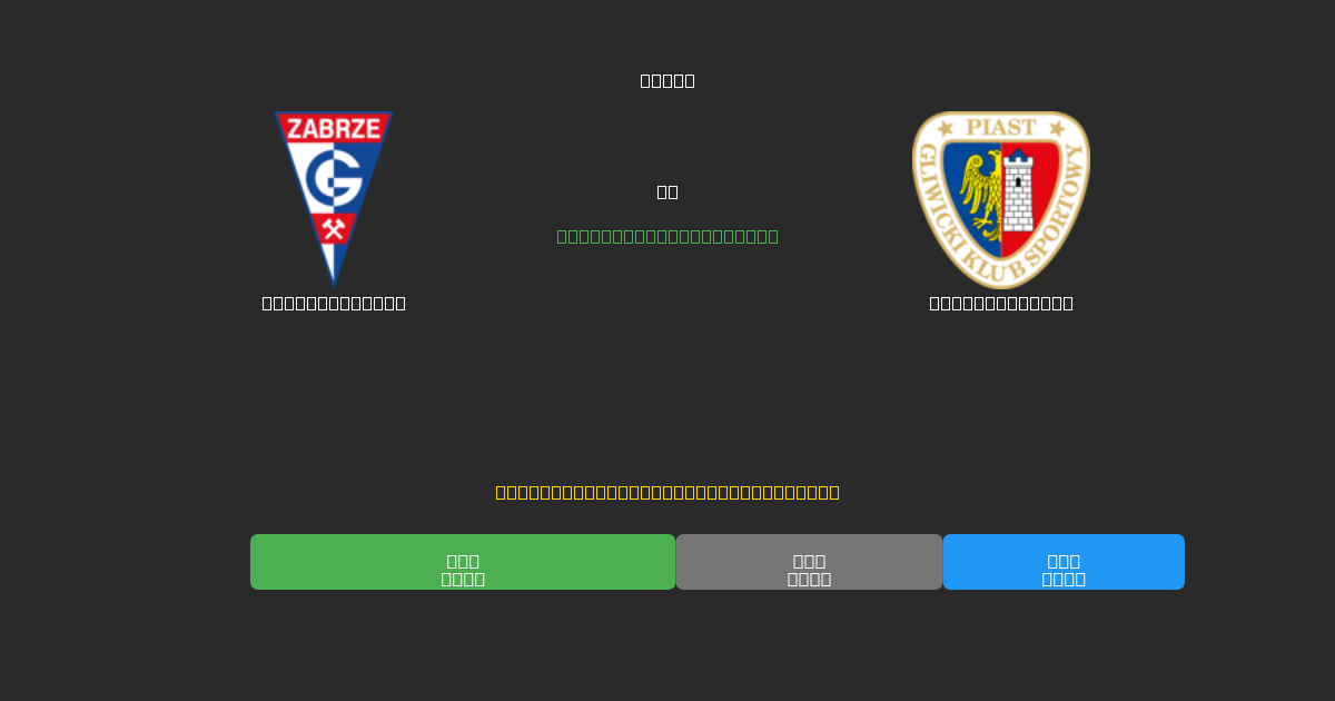 Górnik Zabrze vs Piast Gliwice - Bezplatné AI Fotbalové Předpovědi s 80%+ Přesností