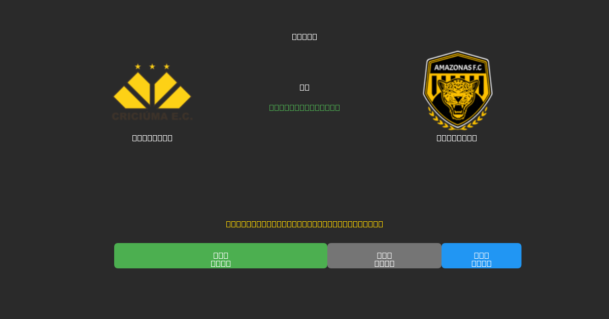 Criciúma vs Amazonas - Gratis AI Forudsigelser, Væddemålstips og Odds