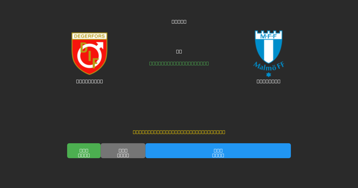 Degerfors vs Malmö FF - Gratis AI Forudsigelser, Væddemålstips og Odds