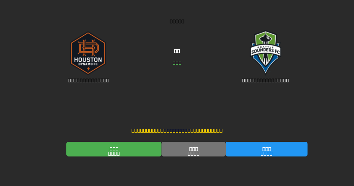 Houston Dynamo vs Seattle Sounders - Gratis AI Forudsigelser, Væddemålstips og Odds