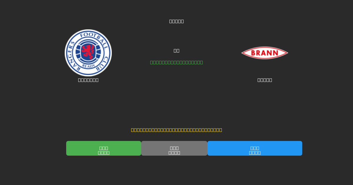 Rangers vs Brann - Kostenlose KI Fußballvorhersagen mit 80%+ Genauigkeit