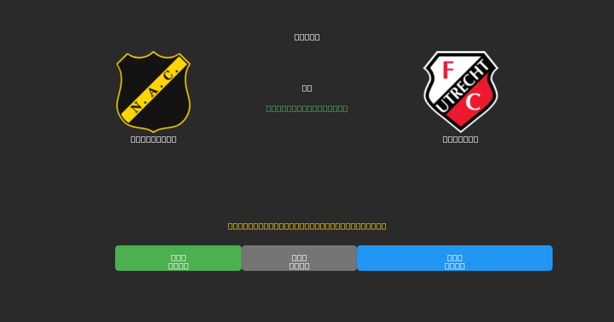 NAC Breda vs Utrecht - Kostenlose KI Fußballvorhersagen mit 80%+ Genauigkeit