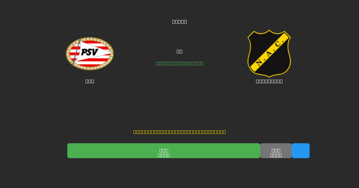PSV vs NAC Breda - Kostenlose KI Fußballvorhersagen mit 80%+ Genauigkeit