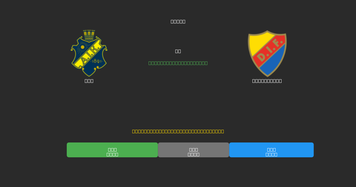AIK vs Djurgården - Free AI Predictions, Betting Tips & Odds
