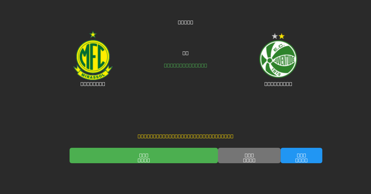 Mirassol vs Juventude - Predicciones con IA Gratuitas, Consejos de Apuestas y Cuotas