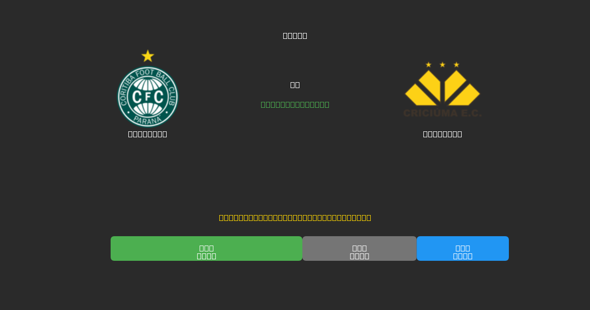 Coritiba vs Criciúma - Predicciones con IA Gratuitas, Consejos de Apuestas y Cuotas