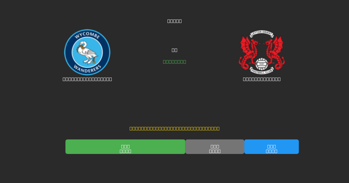 Wycombe Wanderers vs Leyton Orient - Predicciones de Fútbol con IA Gratuitas con 80%+ de Precisión