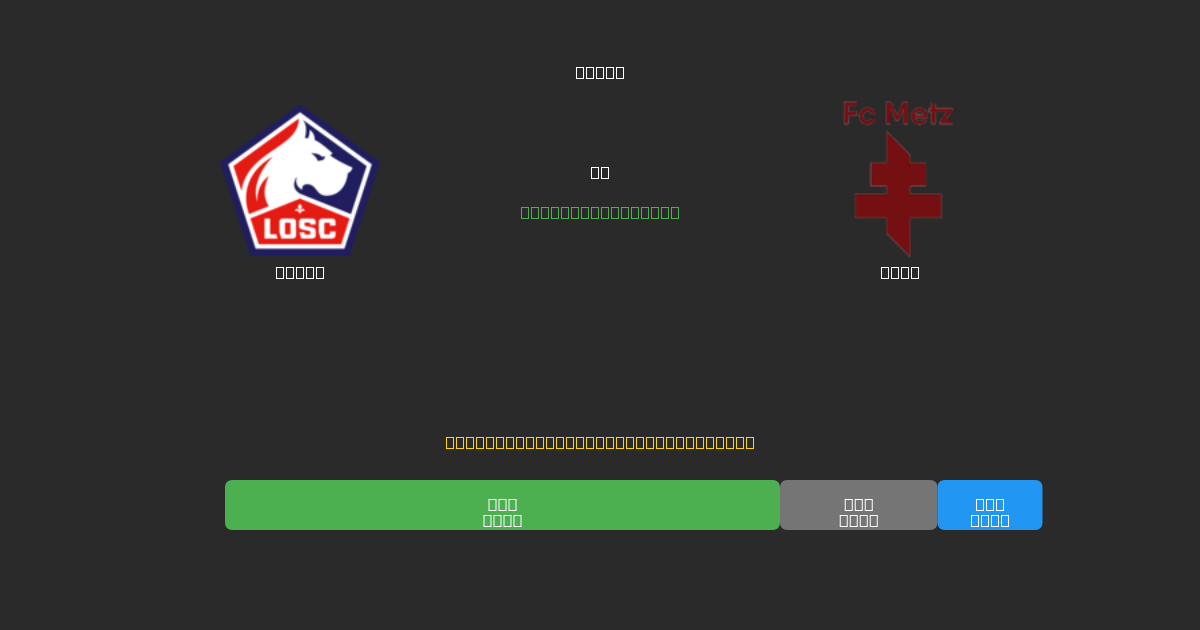 Lille vs Metz - Predicciones de Fútbol con IA Gratuitas con 80%+ de Precisión