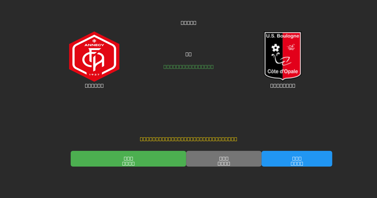 Annecy vs Boulogne - Predicciones de Fútbol con IA Gratuitas con 80%+ de Precisión