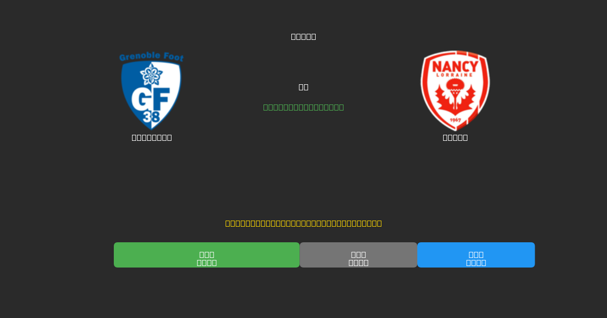 Grenoble vs Nancy - Predicciones de Fútbol con IA Gratuitas con 80%+ de Precisión
