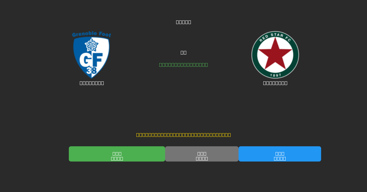 Grenoble vs Red Star - Predicciones de Fútbol con IA Gratuitas con 80%+ de Precisión