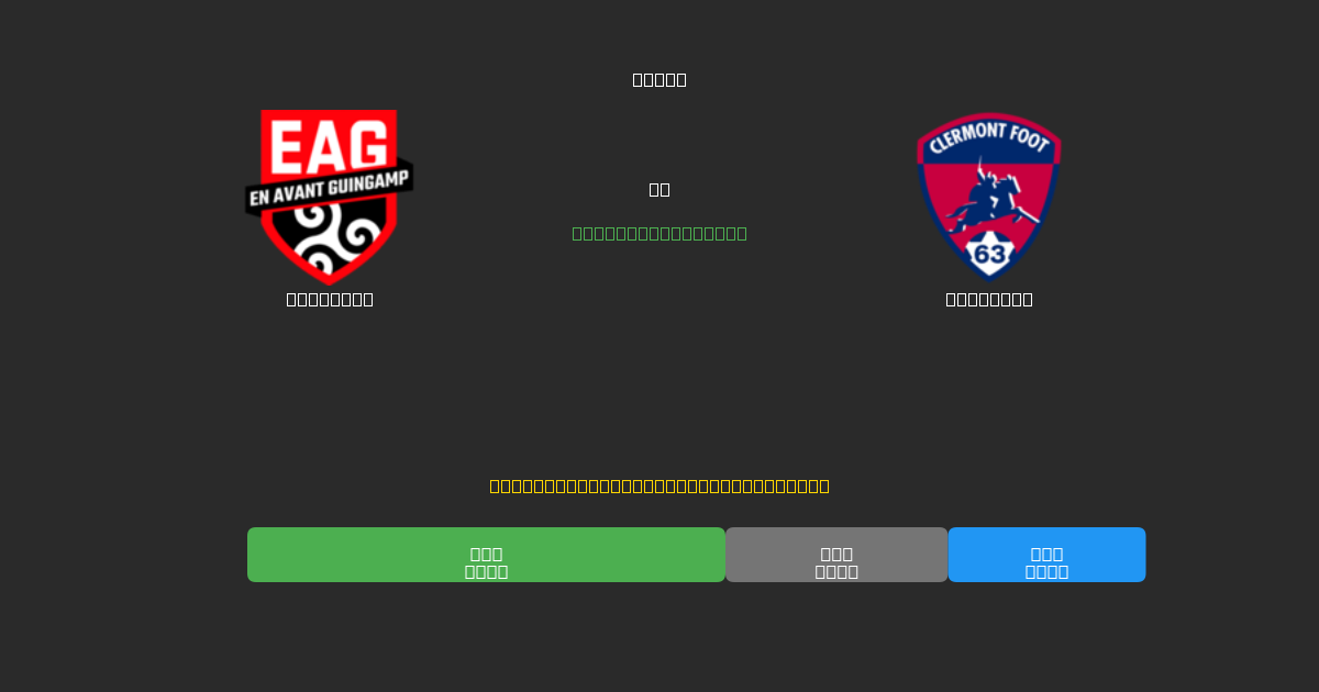 Guingamp vs Clermont - Predicciones de Fútbol con IA Gratuitas con 80%+ de Precisión