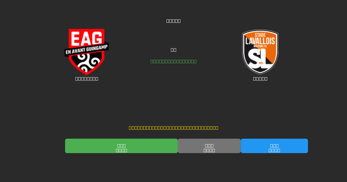 Guingamp vs Laval - Predicciones de Fútbol con IA Gratuitas con 80%+ de Precisión