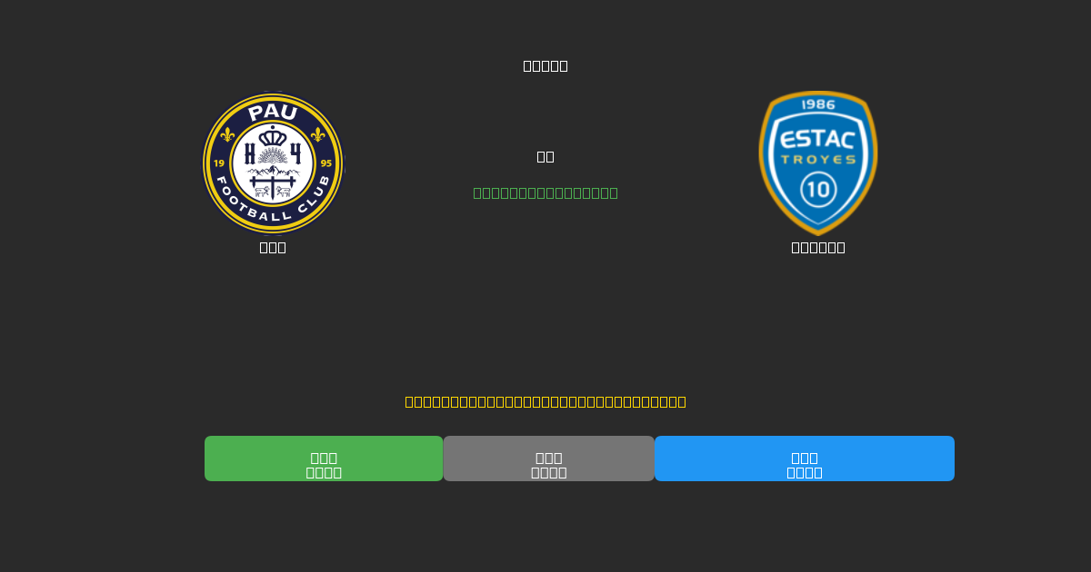 Pau vs Troyes - Predicciones de Fútbol con IA Gratuitas con 80%+ de Precisión