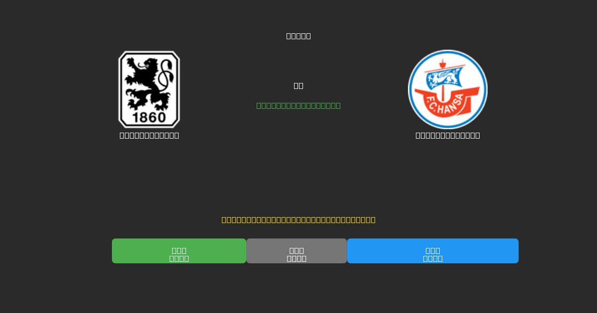 1860 München vs Hansa Rostock - Predicciones de Fútbol con IA Gratuitas con 80%+ de Precisión