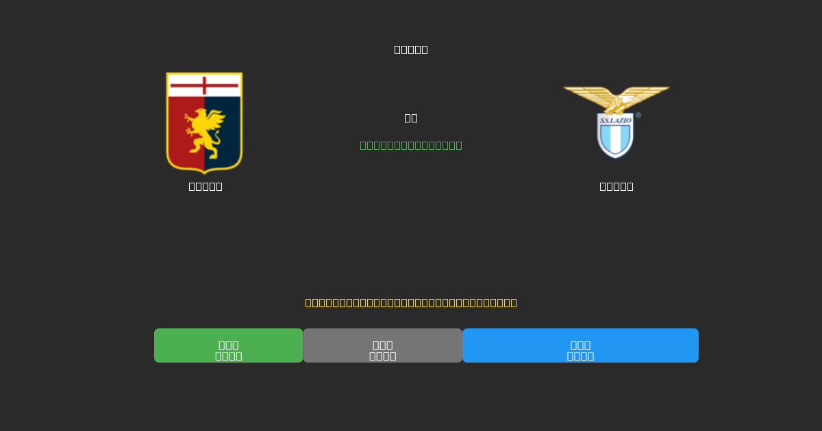 Genoa vs Lazio - Predicciones con IA Gratuitas, Consejos de Apuestas y Cuotas