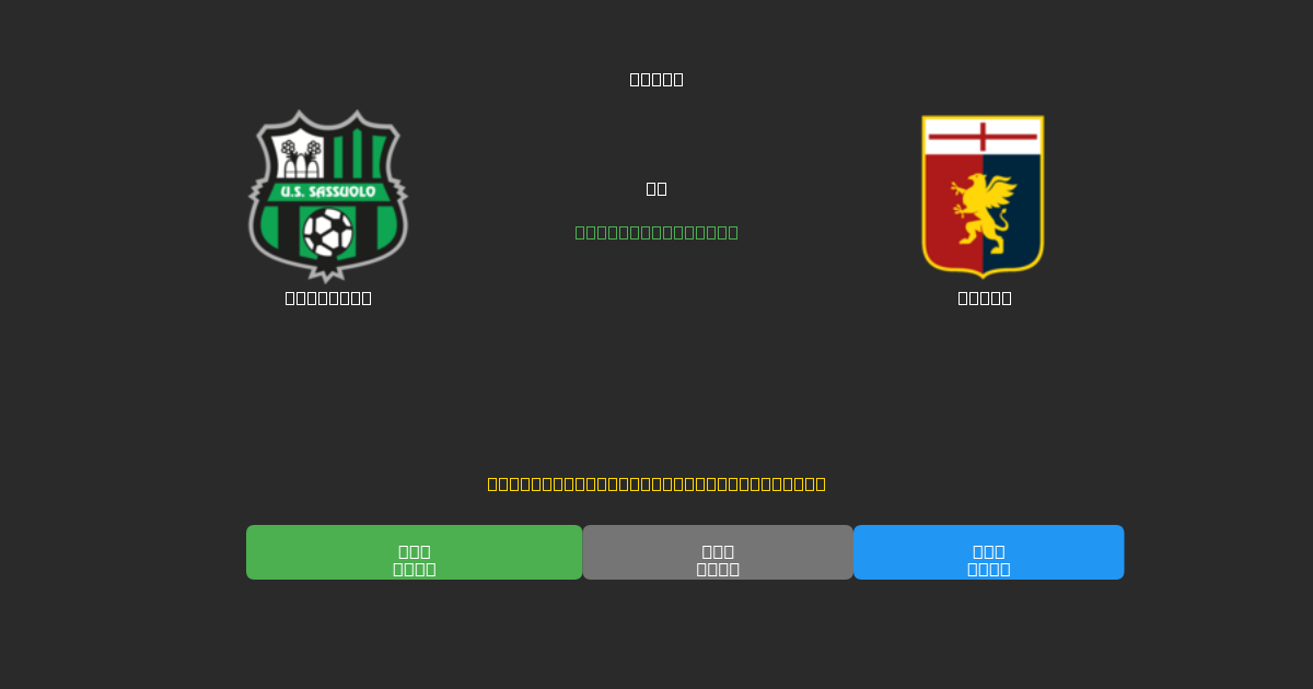 Sassuolo vs Genoa - Predicciones de Fútbol con IA Gratuitas con 80%+ de Precisión