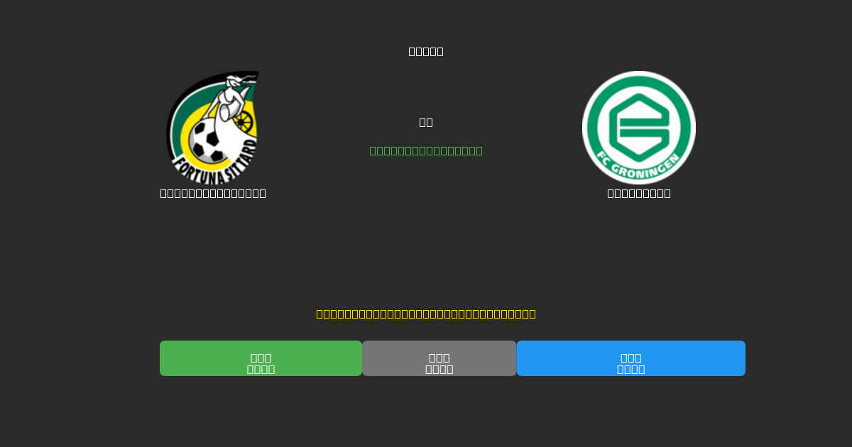 Fortuna Sittard vs Groningen - Predicciones de Fútbol con IA Gratuitas con 80%+ de Precisión