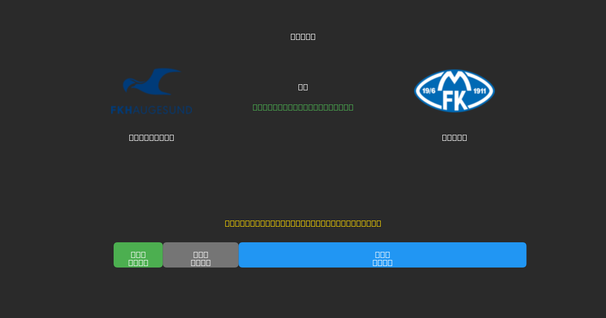 Haugesund vs Molde - Predicciones de Fútbol con IA Gratuitas con 80%+ de Precisión