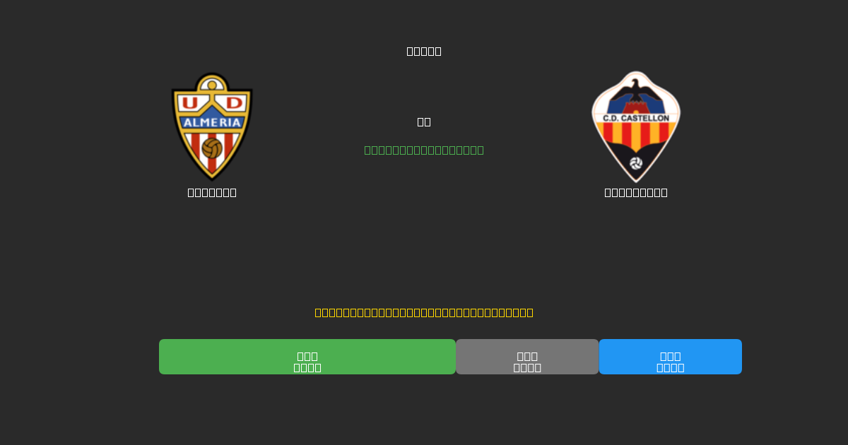 Almería vs Castellón - Predicciones de Fútbol con IA Gratuitas con 80%+ de Precisión
