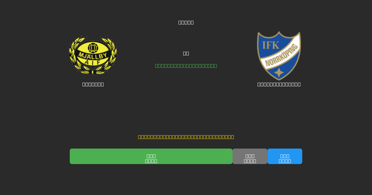 Mjällby vs IFK Norrköping - Predicciones de Fútbol con IA Gratuitas con 80%+ de Precisión