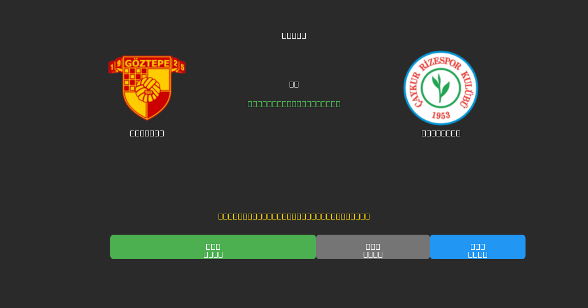 Göztepe vs Rizespor - Predicciones de Fútbol con IA Gratuitas con 80%+ de Precisión