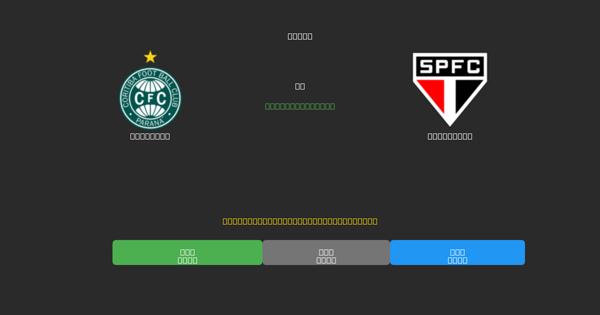 Coritiba vs São Paulo - Tasuta AI Jalgpalli Ennustused 80%+ Täpsusega