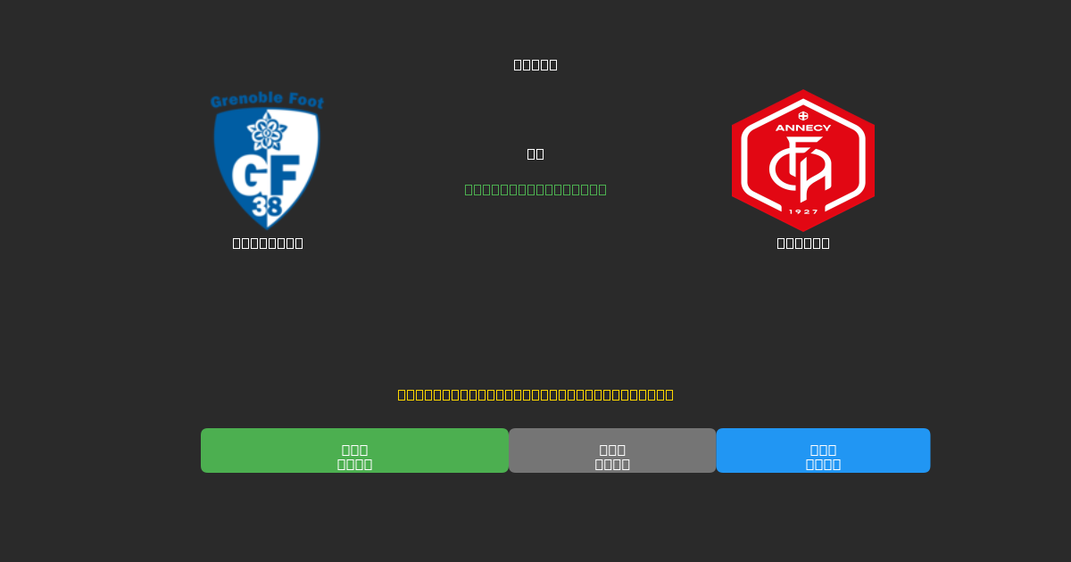 Grenoble vs Annecy - Tasuta AI Jalgpalli Ennustused 80%+ Täpsusega