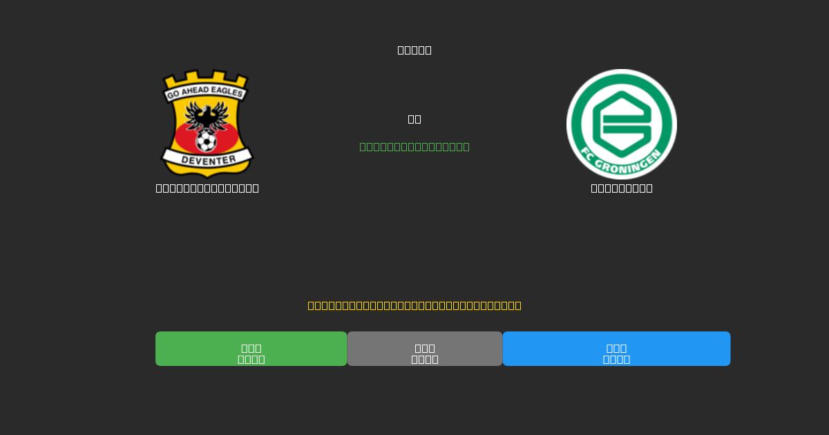 Go Ahead Eagles vs Groningen - Tasuta AI Jalgpalli Ennustused 80%+ Täpsusega