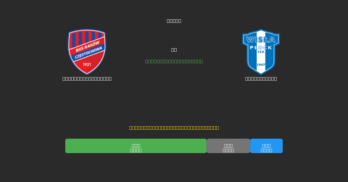 Raków Częstochowa vs Wisła Płock - Prédictions IA Gratuites, Conseils de Paris et Cotes