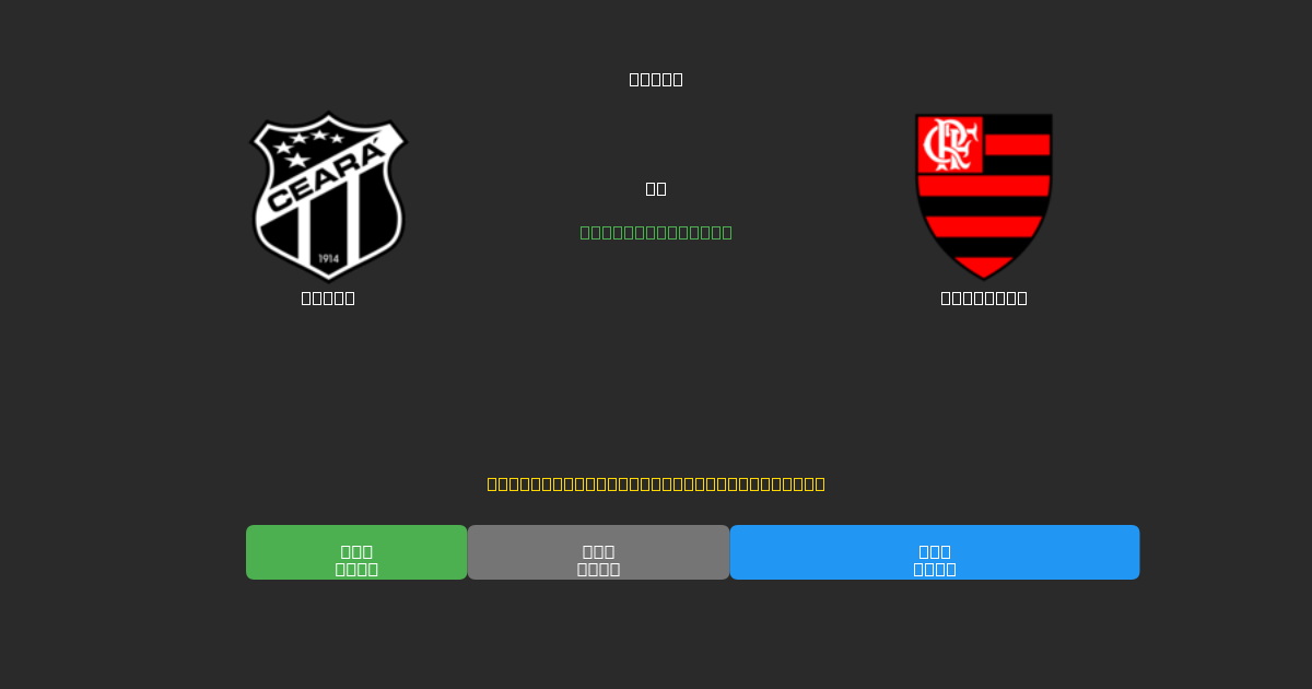Ceará vs Flamengo - Ingyenes AI Előrejelzések, Fogadási Tippek és Szorzók