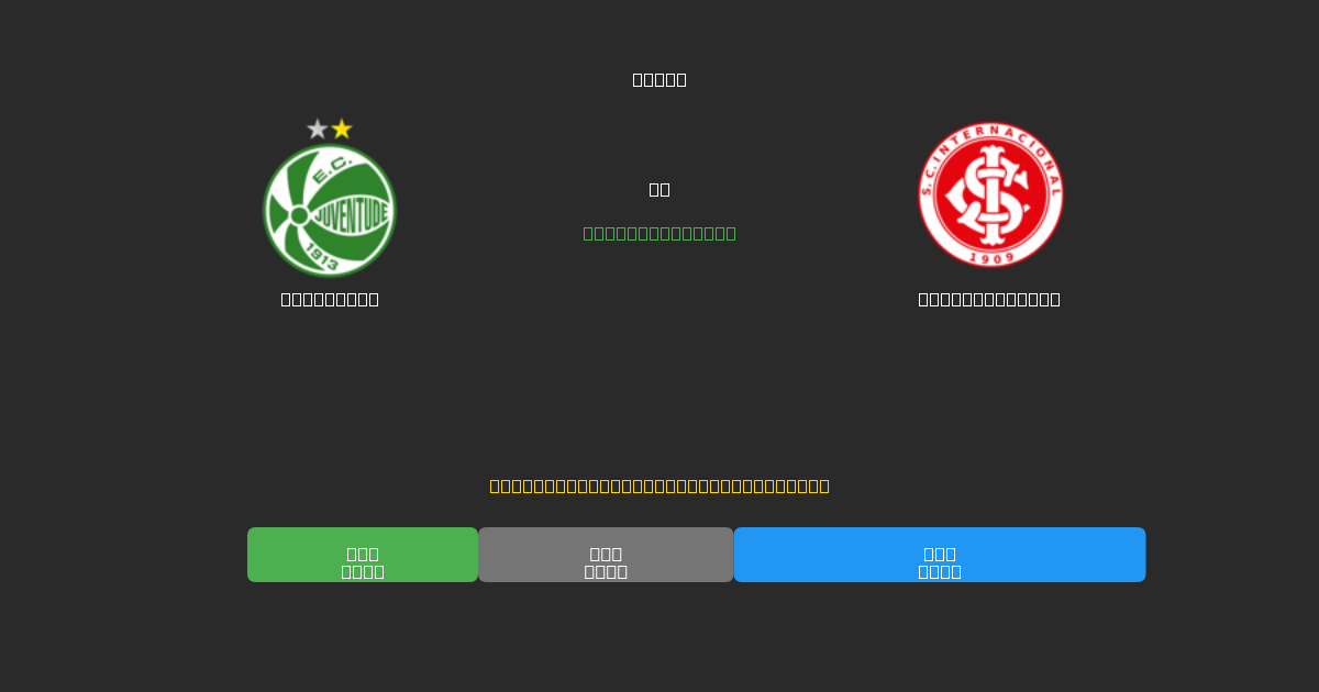 Juventude vs Internacional - Ingyenes AI Előrejelzések, Fogadási Tippek és Szorzók