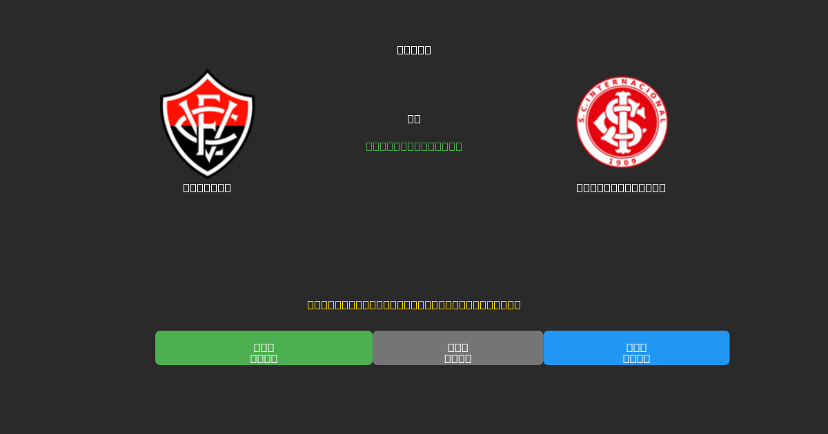 Vitória vs Internacional - Ingyenes AI Futball Előrejelzések 80%+ Pontossággal