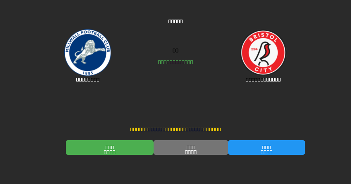 Millwall vs Bristol City - Ingyenes AI Futball Előrejelzések 80%+ Pontossággal