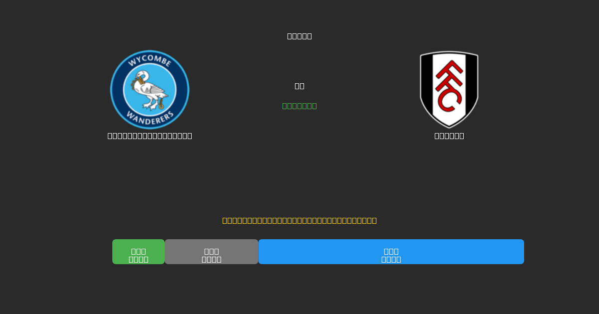 Wycombe Wanderers vs Fulham - Ingyenes AI Futball Előrejelzések 80%+ Pontossággal
