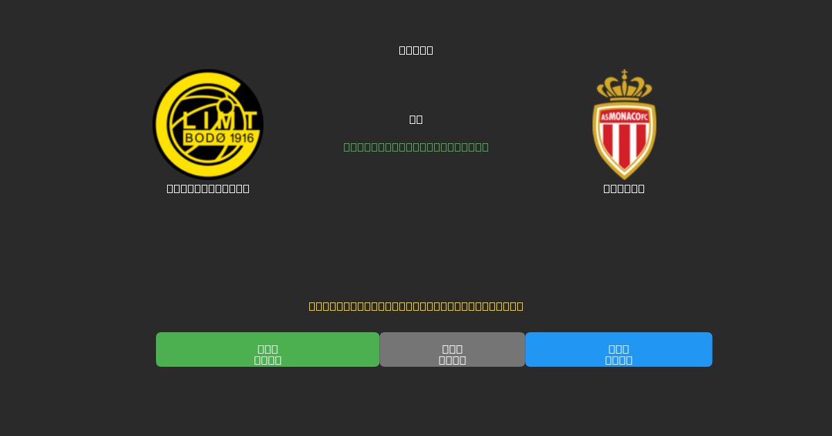 Bodø / Glimt vs Monaco - Ingyenes AI Futball Előrejelzések 80%+ Pontossággal