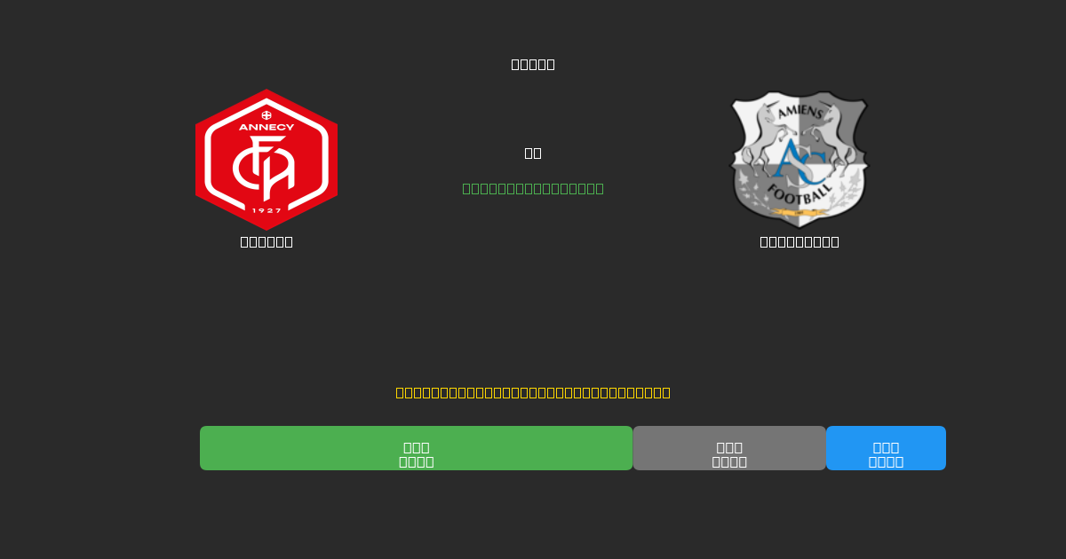 Annecy vs Amiens SC - Ingyenes AI Futball Előrejelzések 80%+ Pontossággal
