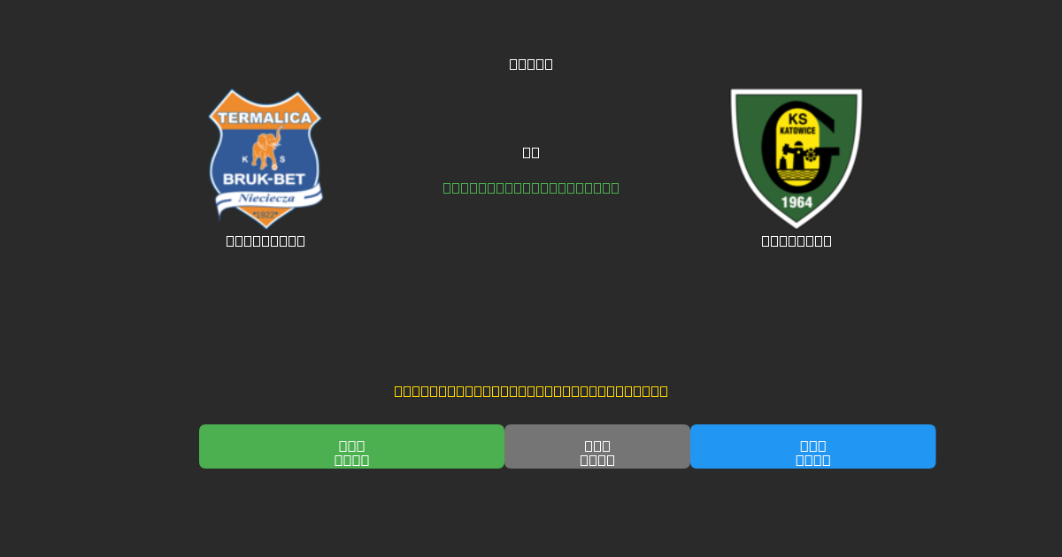 Nieciecza vs Katowice - Ingyenes AI Futball Előrejelzések 80%+ Pontossággal