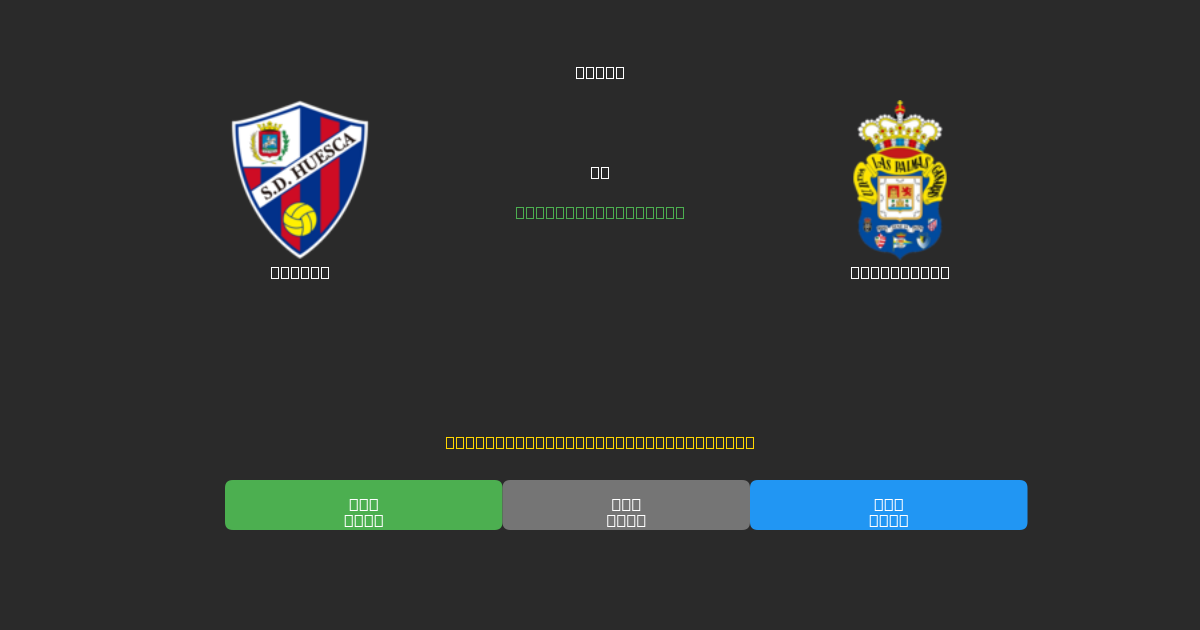 Huesca vs Las Palmas - Ingyenes AI Futball Előrejelzések 80%+ Pontossággal
