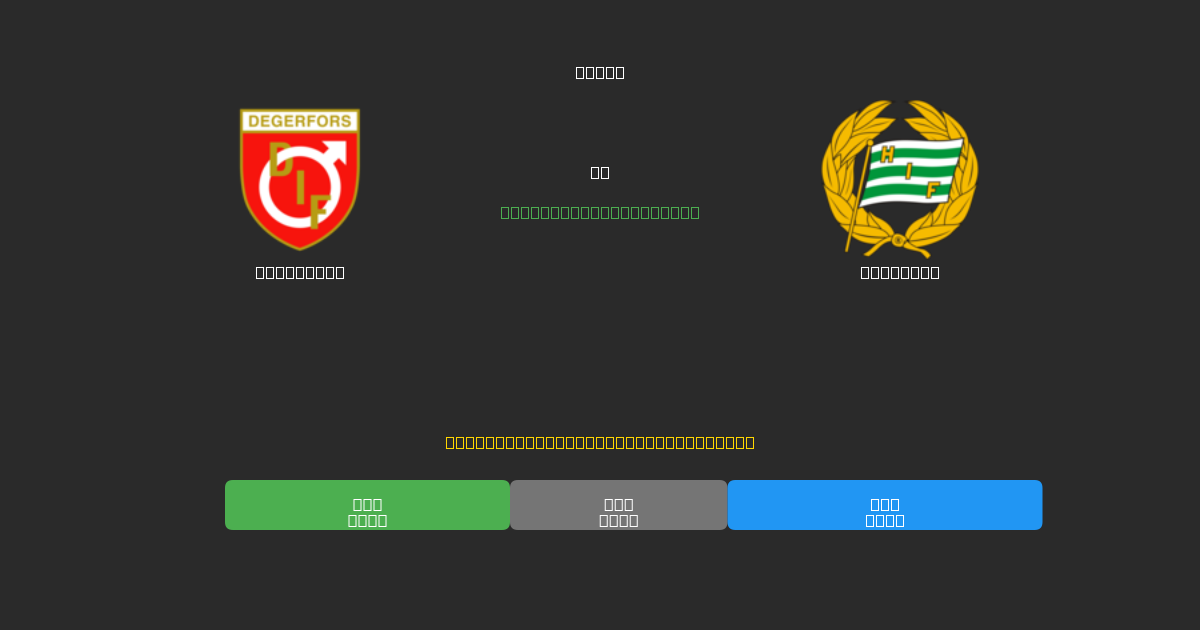 Degerfors vs Hammarby - Ingyenes AI Futball Előrejelzések 80%+ Pontossággal