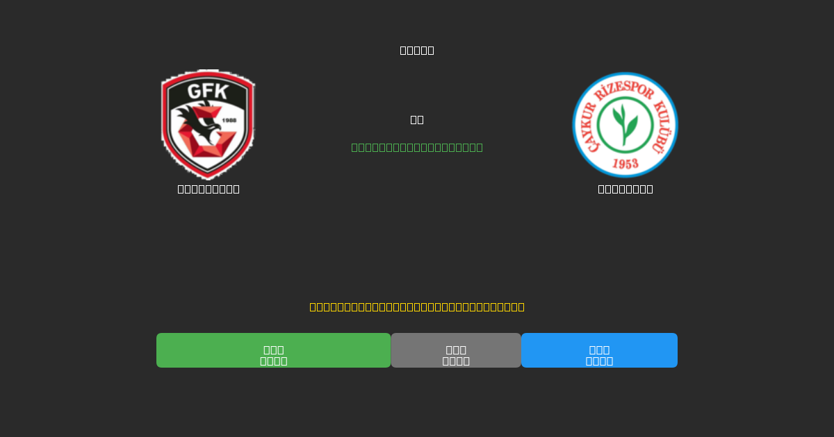Gaziantep vs Rizespor - Ingyenes AI Futball Előrejelzések 80%+ Pontossággal