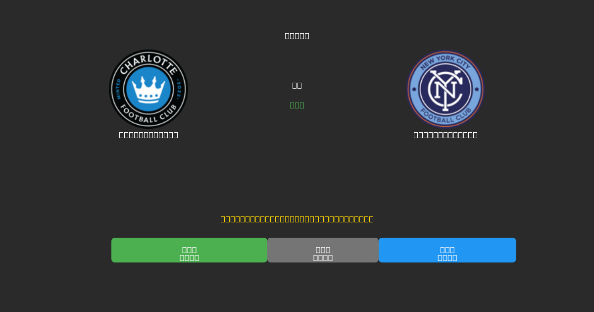 Charlotte FC vs New York City - Ingyenes AI Futball Előrejelzések 80%+ Pontossággal