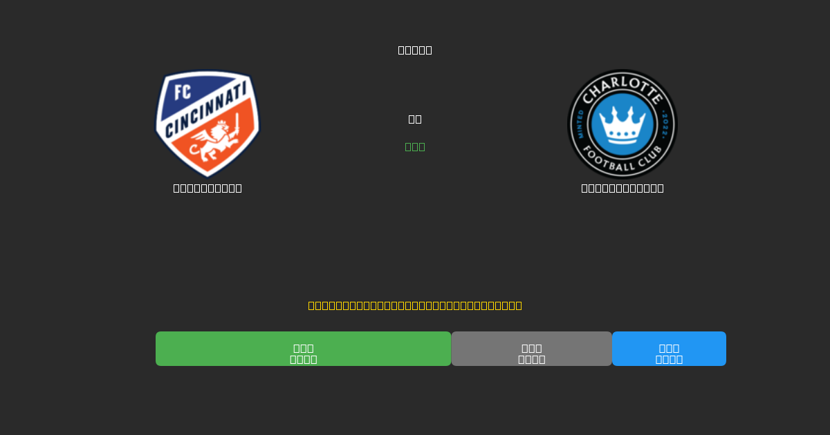 Cincinnati vs Charlotte FC - Ingyenes AI Előrejelzések, Fogadási Tippek és Szorzók