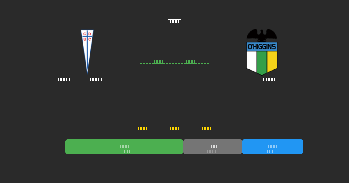 Universidad Católica vs O'Higgins - Prediksi Sepak Bola AI Gratis dengan Akurasi 80%+