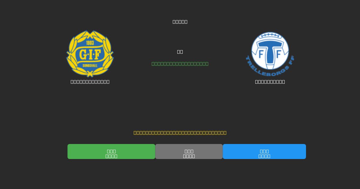 GIF Sundsvall vs Trelleborg - Prediksi AI Gratis, Tips Taruhan dan Odds