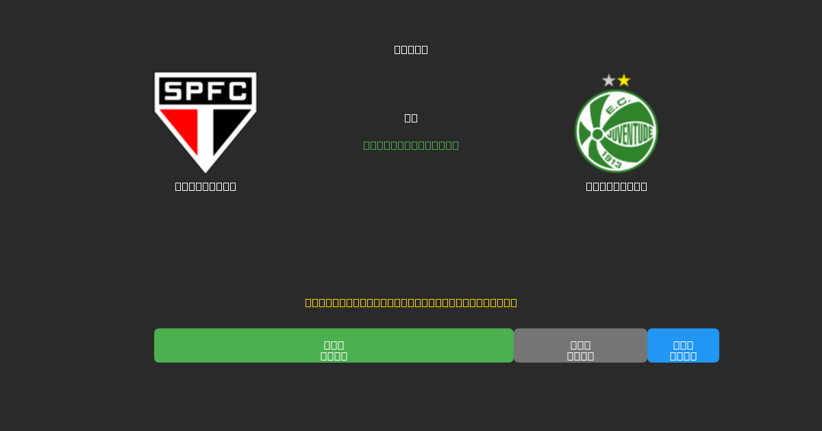 São Paulo vs Juventude - Previsioni di Calcio IA Gratuite con 80%+ di Precisione