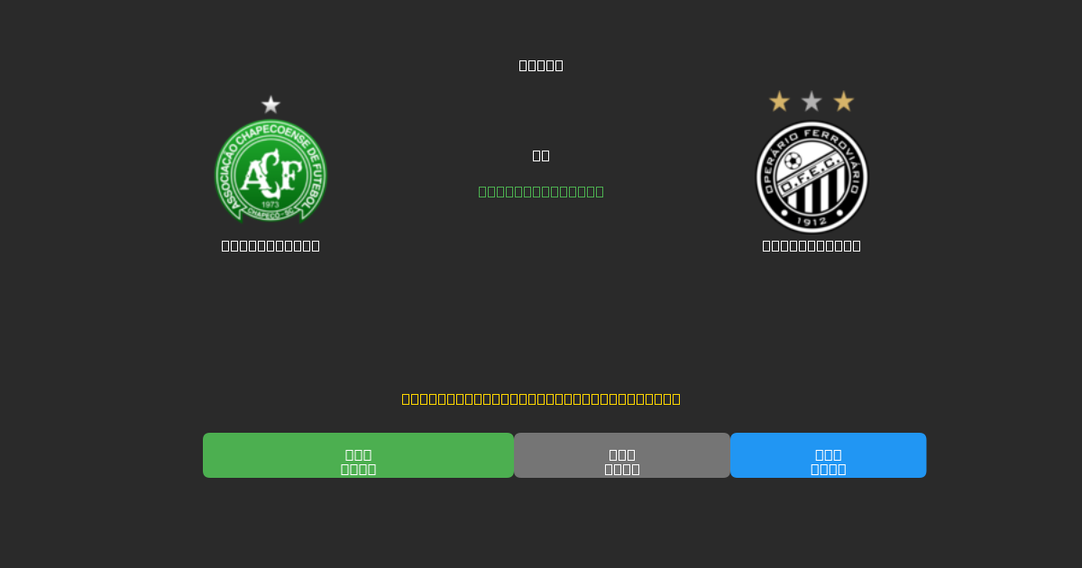 Chapecoense vs Operário PR - Previsioni di Calcio IA Gratuite con 80%+ di Precisione