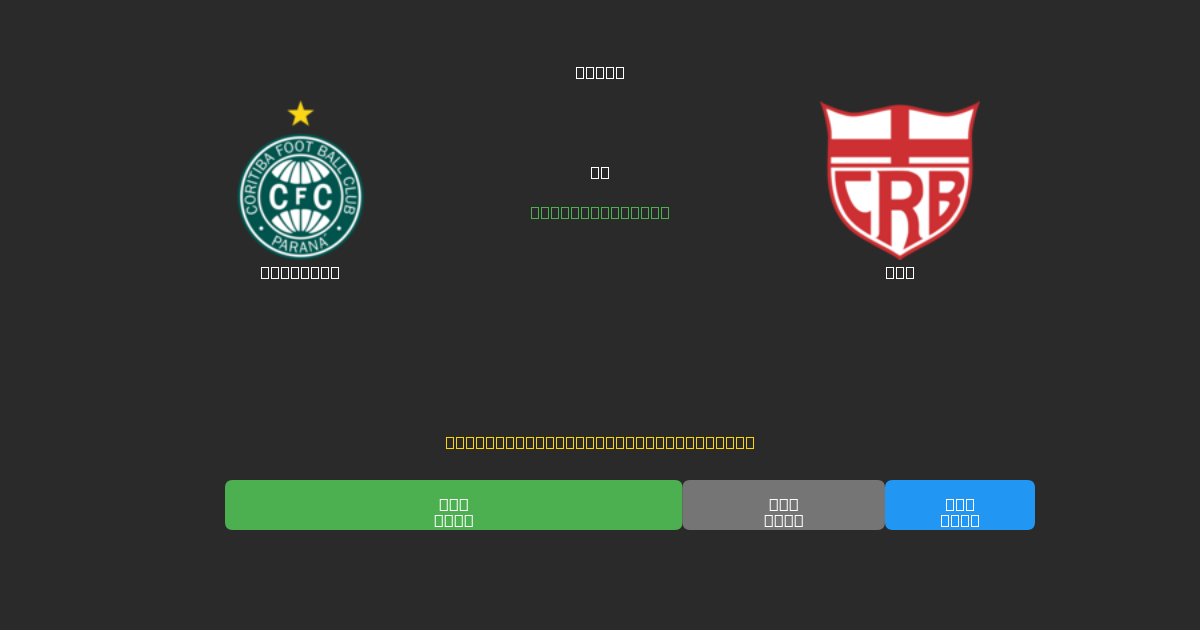 Coritiba vs CRB - Previsioni di Calcio IA Gratuite con 80%+ di Precisione
